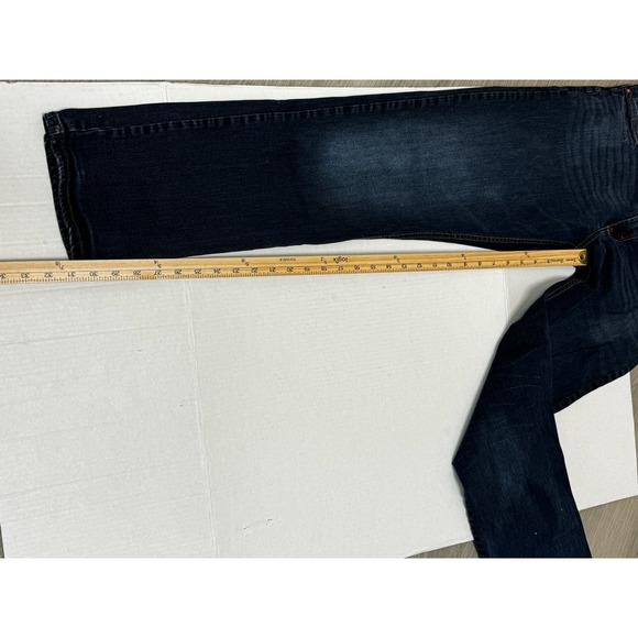 Wrangler Men's Slim Straight‎ Blue Jeans Size 34W 32L - Picture 8 of 9